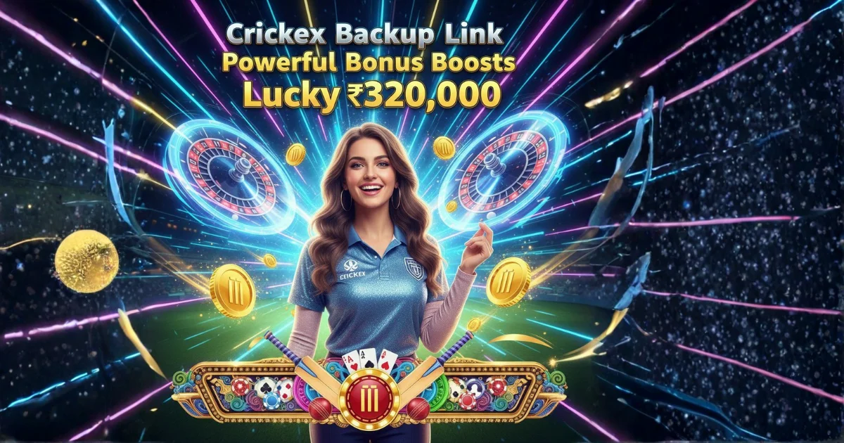 “A thrilling casino spin showing epic winnings unlocked through the crickex backup link”